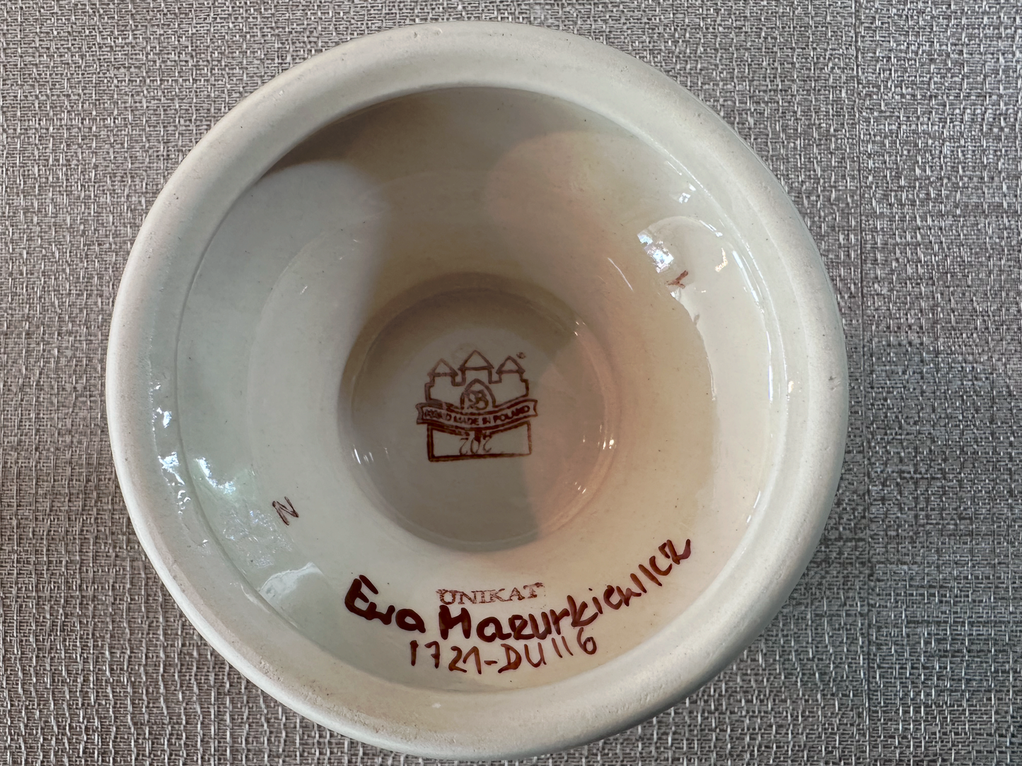 Zakłady Ceramiczne Bolesławiec Polish Pottery - Pedestal Compote – Unikat #1721-DU116 – Handmade & Artist Signed by Ewa Marurkicwkz