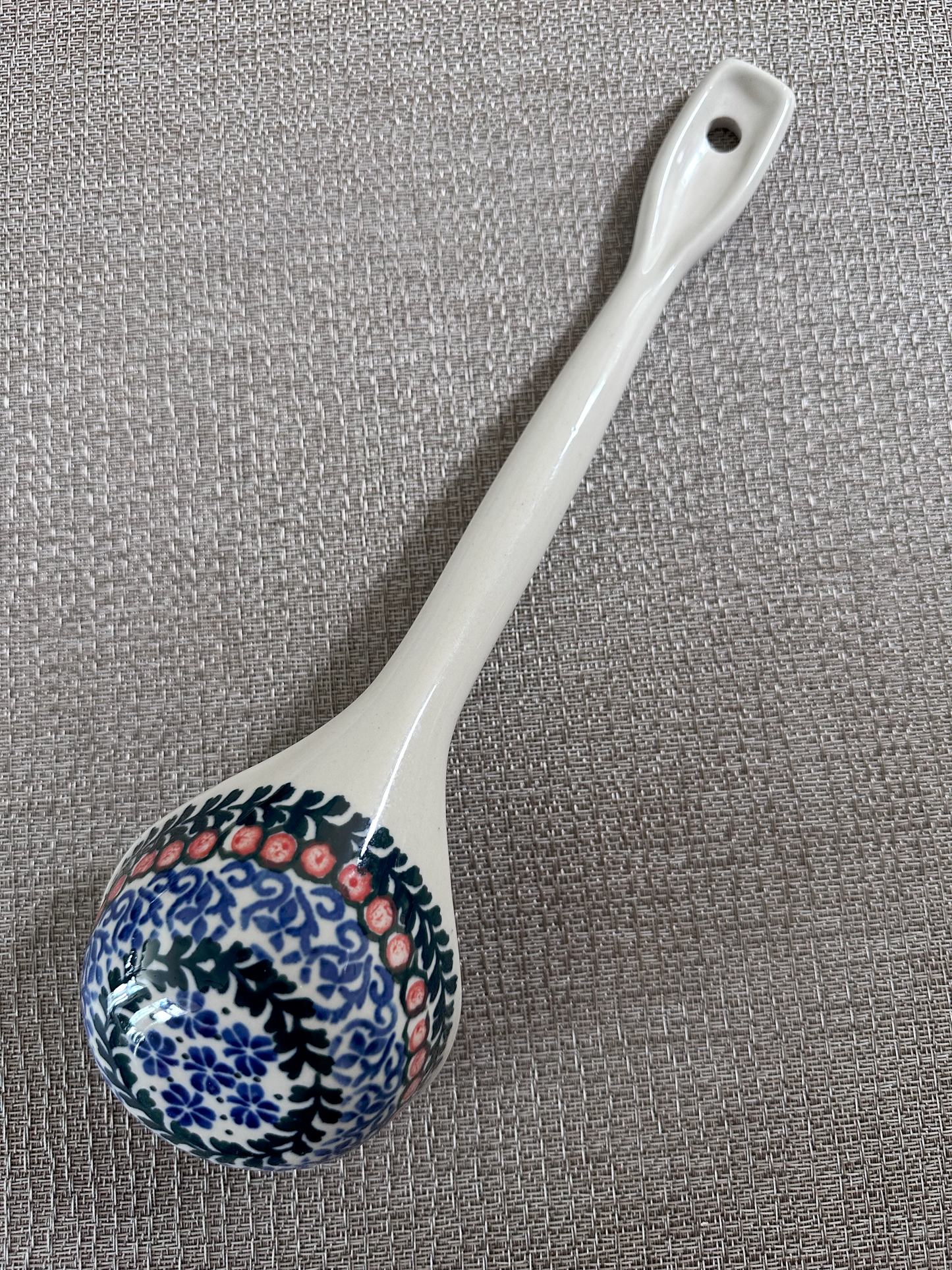 Hand Made Polish Pottery Ladle – 4"(W) x 13"(L)
