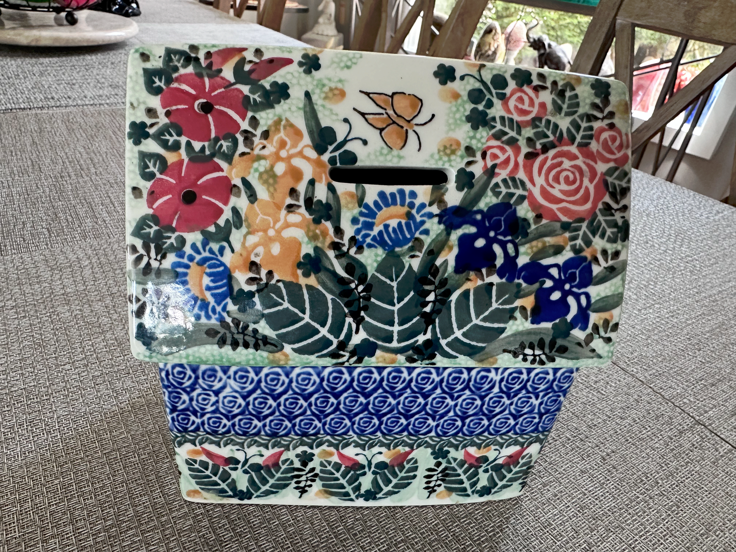 Ceramika Artystyczna Bolesławiec Polish Pottery - Handmade - Piggy Bank – UNIKAT #2550 – Artist Signed by M. Starzyk