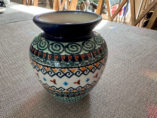 Zakłady Ceramiczne Bolesławiec Polish Pottery - Handmade - Flower Vase – UNIKAT #788-ART-114 – Artist Signed by Jarke Matnhncb