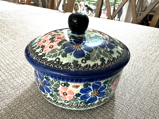 Ceramika Artystyczna Bolesławiec Polish Pottery - Handmade - Butter Dish – UNIKAT #2200 – Artist Signed by M. Starzyk