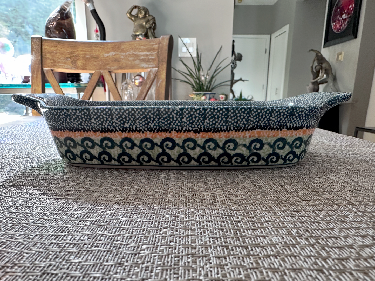 Zakłady Ceramiczne Bolesławiec Polish Pottery - Handmade - Baking Dish with Handles – UNIKAT #1281-ART-129 – Artist Signed by Zodia Marosack