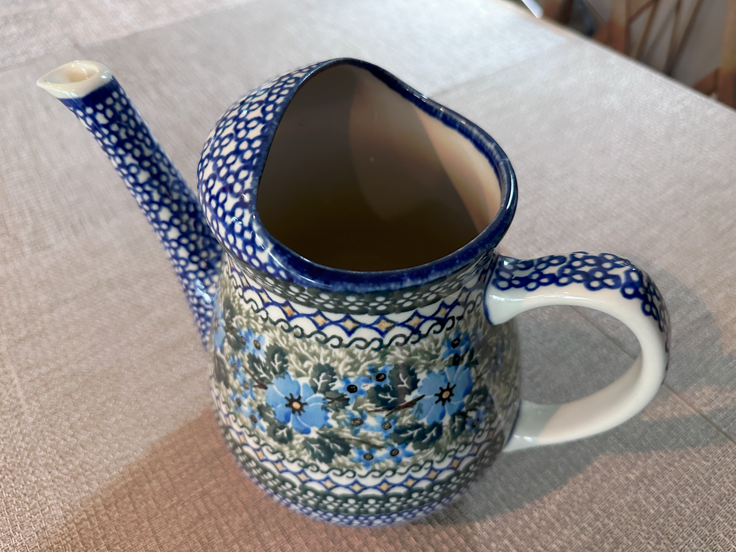 Ceramika Artystyczna Bolesławiec Polish Pottery Water Pitcher – Unikat #1042 – Handmade - Artist Signed by Teresa Andrukiewicz, 2 Qt