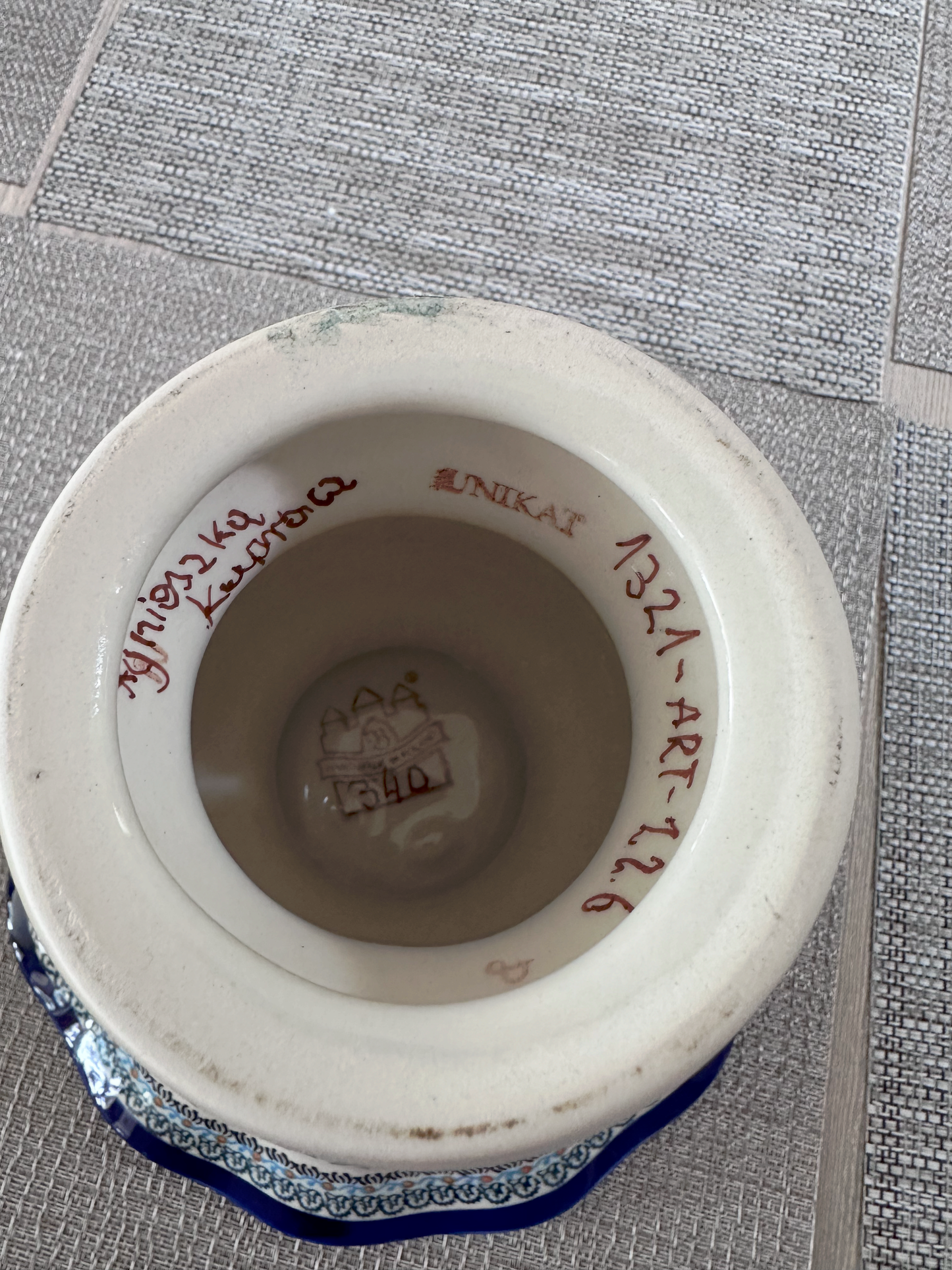 Zakłady Ceramiczne Bolesławiec Polish Pottery - Pedestal Compote Bowl – Unikat #1321-ART-126 – Handmade &amp; Artist Signed