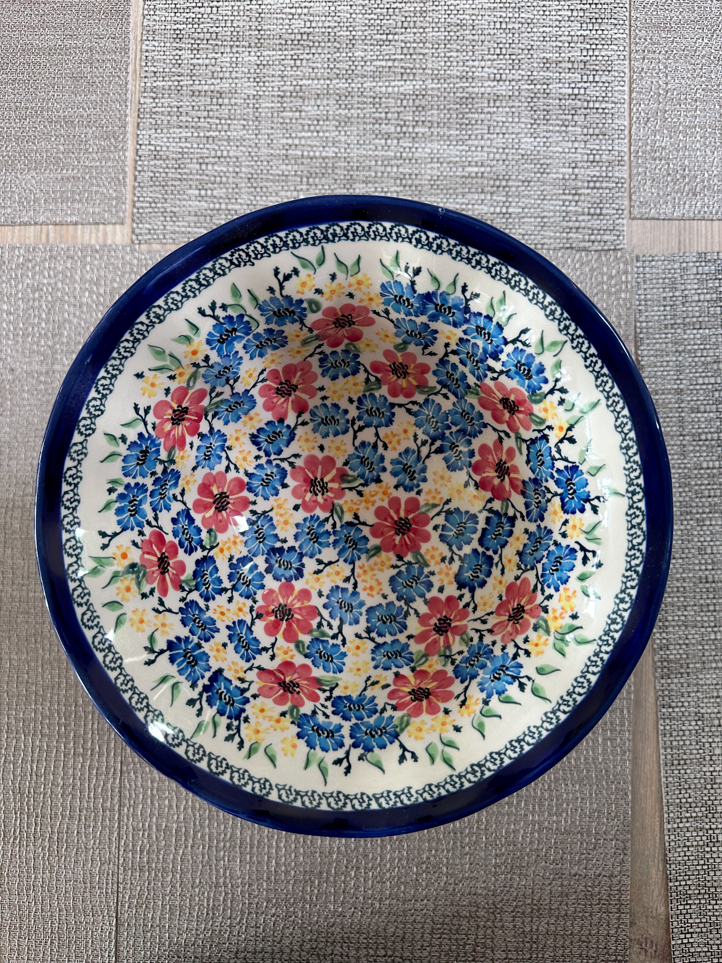 Zakłady Ceramiczne Bolesławiec Polish Pottery - Pedestal Compote Bowl – Unikat #1321-ART-126 – Handmade &amp; Artist Signed