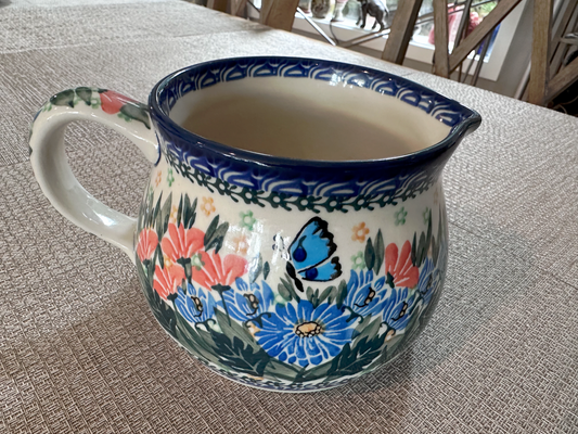 Ceramika Artystyczna Bolesławiec Polish Pottery - Pitcher – Unikat #2555 – Handmade and Artist Signed by K. Deptuka - 1 Qt
