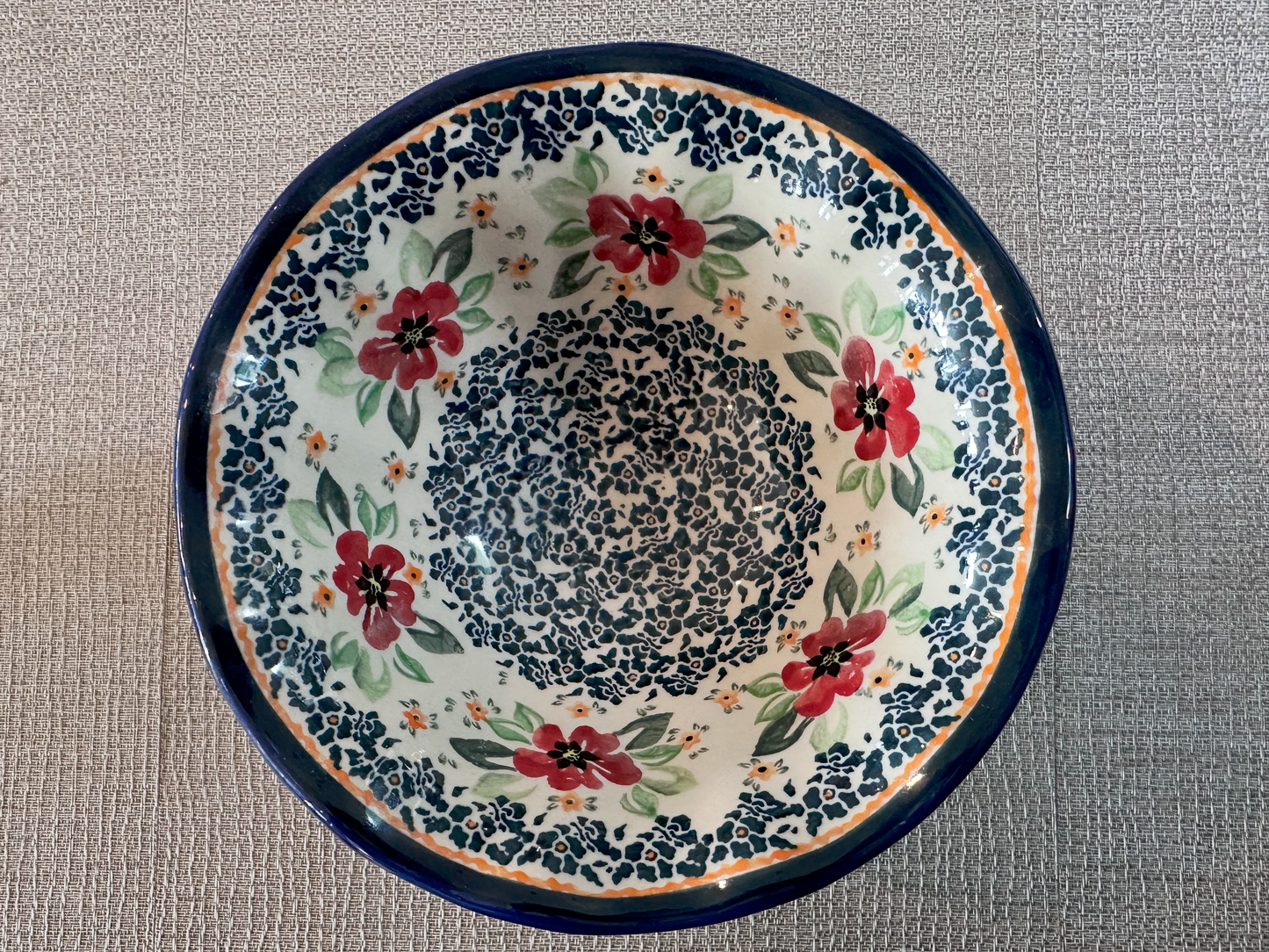 Zakłady Ceramiczne Bolesławiec Polish Pottery - Pedestal Compote – Unikat #1721-DU116 – Handmade &amp; Artist Signed by Ewa Marurkicwkz