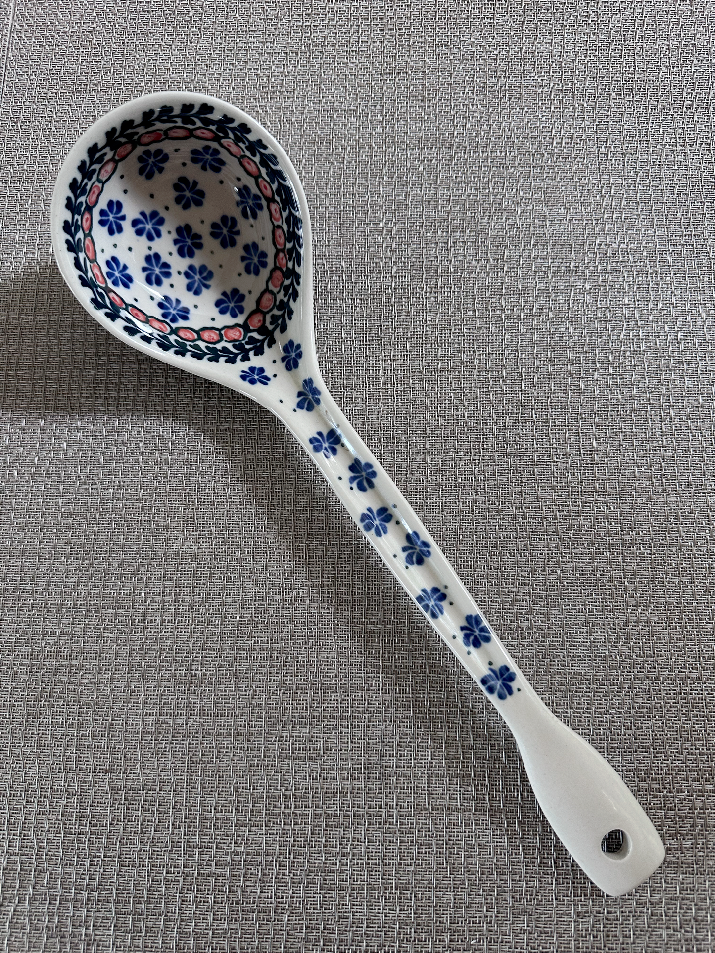 Hand Made Polish Pottery Ladle – 4"(W) x 13"(L)