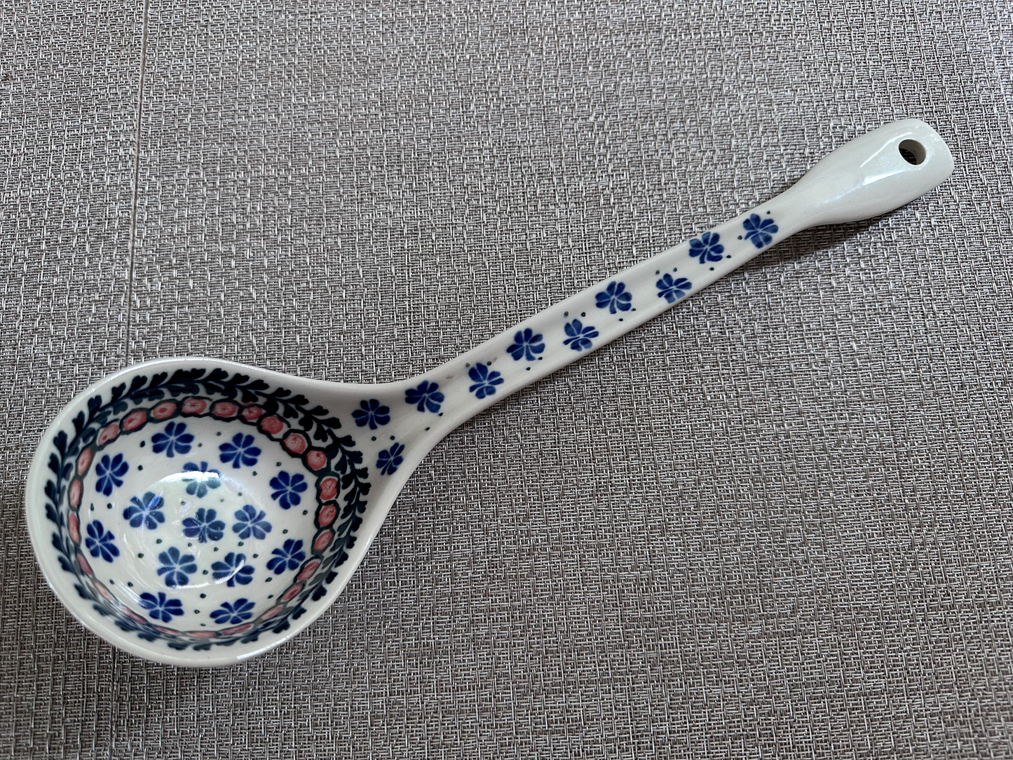 Hand Made Polish Pottery Ladle – 4"(W) x 13"(L)