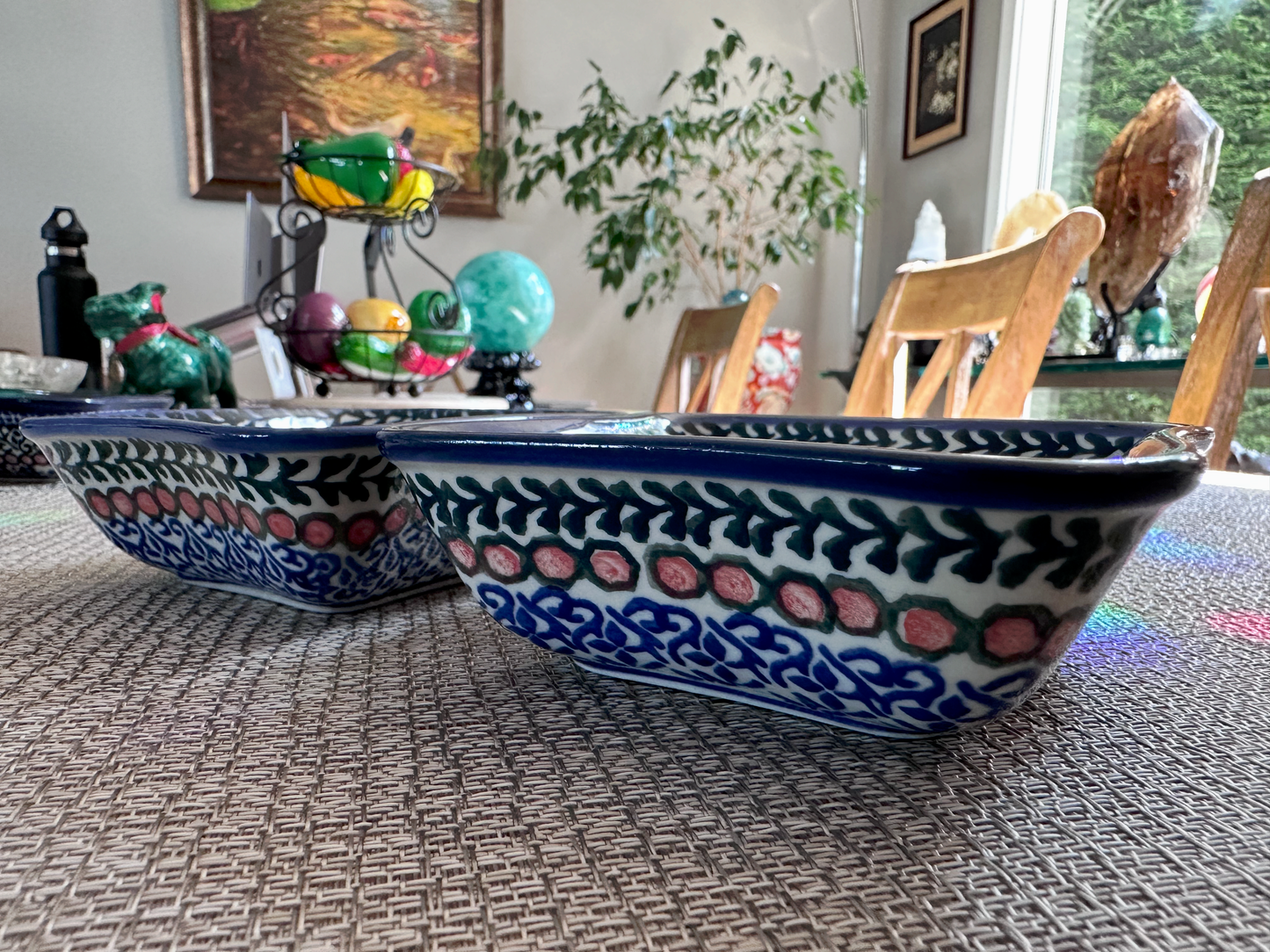 Ceramika Artystyczna – Bolesławiec Hand Made Polish Pottery - Square Wavy Edge Snack Bowl – Set of 2 – 4 (Oz) – 1 1/2"(H) x 4 1/2"(W) x 4 1/2"(L)