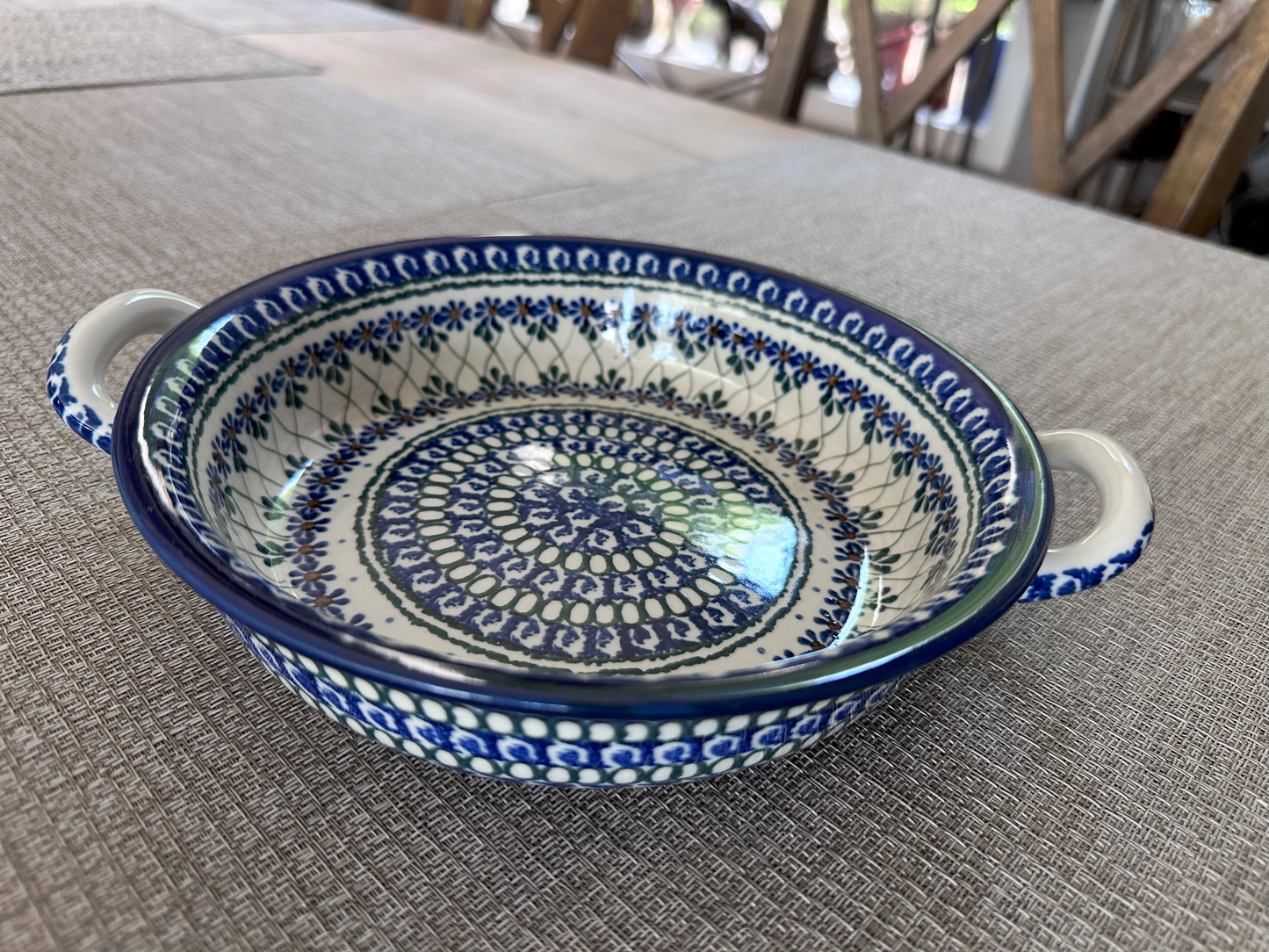 Ceramika Artystyczna – Bolesławiec Hand Made Polish Pottery - Casserole Dish – Unikat #361 MZ-71 31 – 2"(H) x 8"(Dia) - 2 Cup