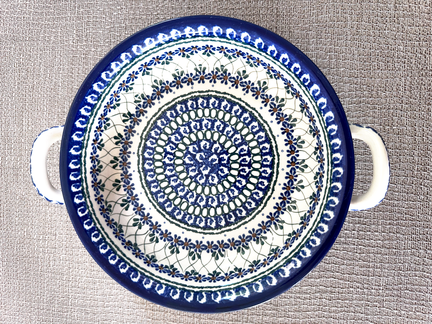 Ceramika Artystyczna – Bolesławiec Hand Made Polish Pottery - Casserole Dish – Unikat #361 MZ-71 31 – 2"(H) x 8"(Dia) - 2 Cup