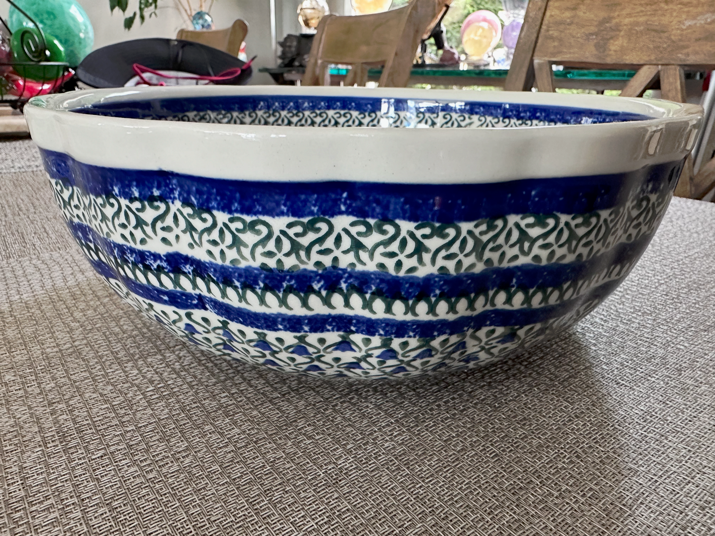 Ceramika Artystyczna – Bolesławiec Hand Made Polish Pottery – Round Fluted Edge Serving Bowl – 2.25 Qt