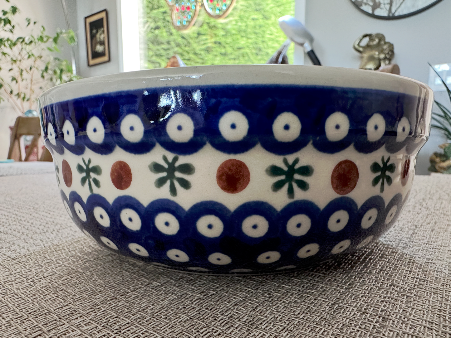 Zakłady Ceramiczne – Bolesławiec Hand Made Polish Pottery - Round Serving Bowl – “Mosquito” Pattern – 2 1/2"(H) x 7"(Dia), 24 Oz