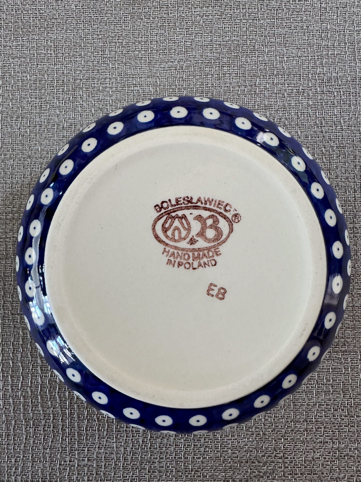 Zakłady Ceramiczne – Bolesławiec Hand Made Polish Pottery - Round Serving Bowl – “Mosquito” Pattern – 2 1/2"(H) x 7"(Dia), 24 Oz