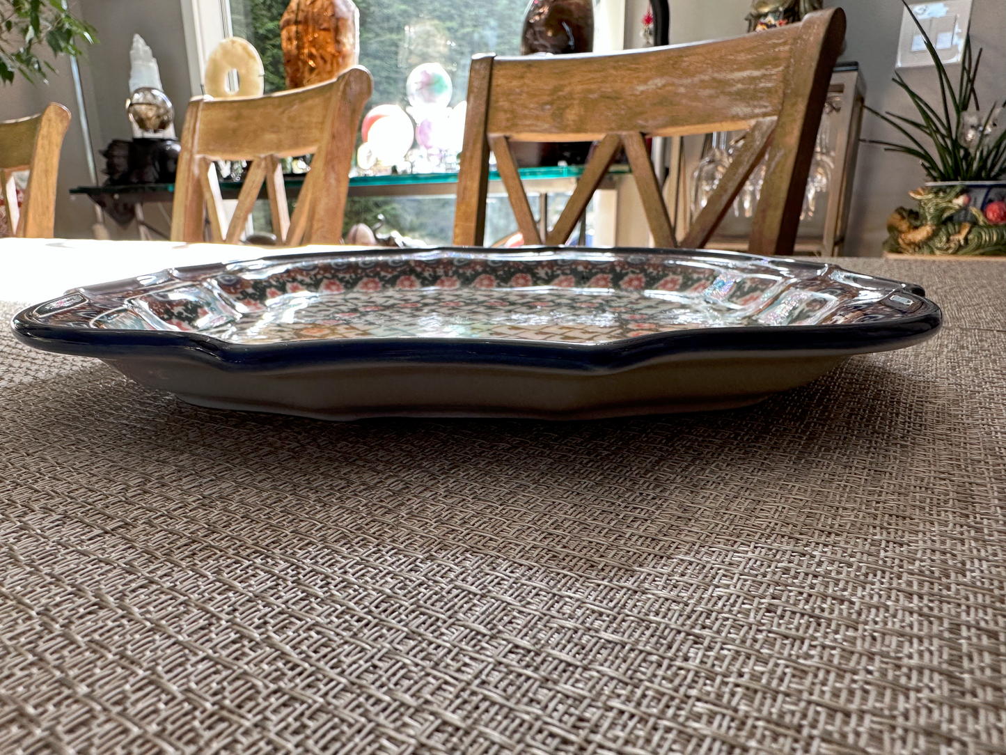 Ceramika Artystyczna – Bolesławiec Hand Made Polish Pottery - 10 3/4" Square Platter – Artist Signed P. S. Czajkowska – Unikat #42