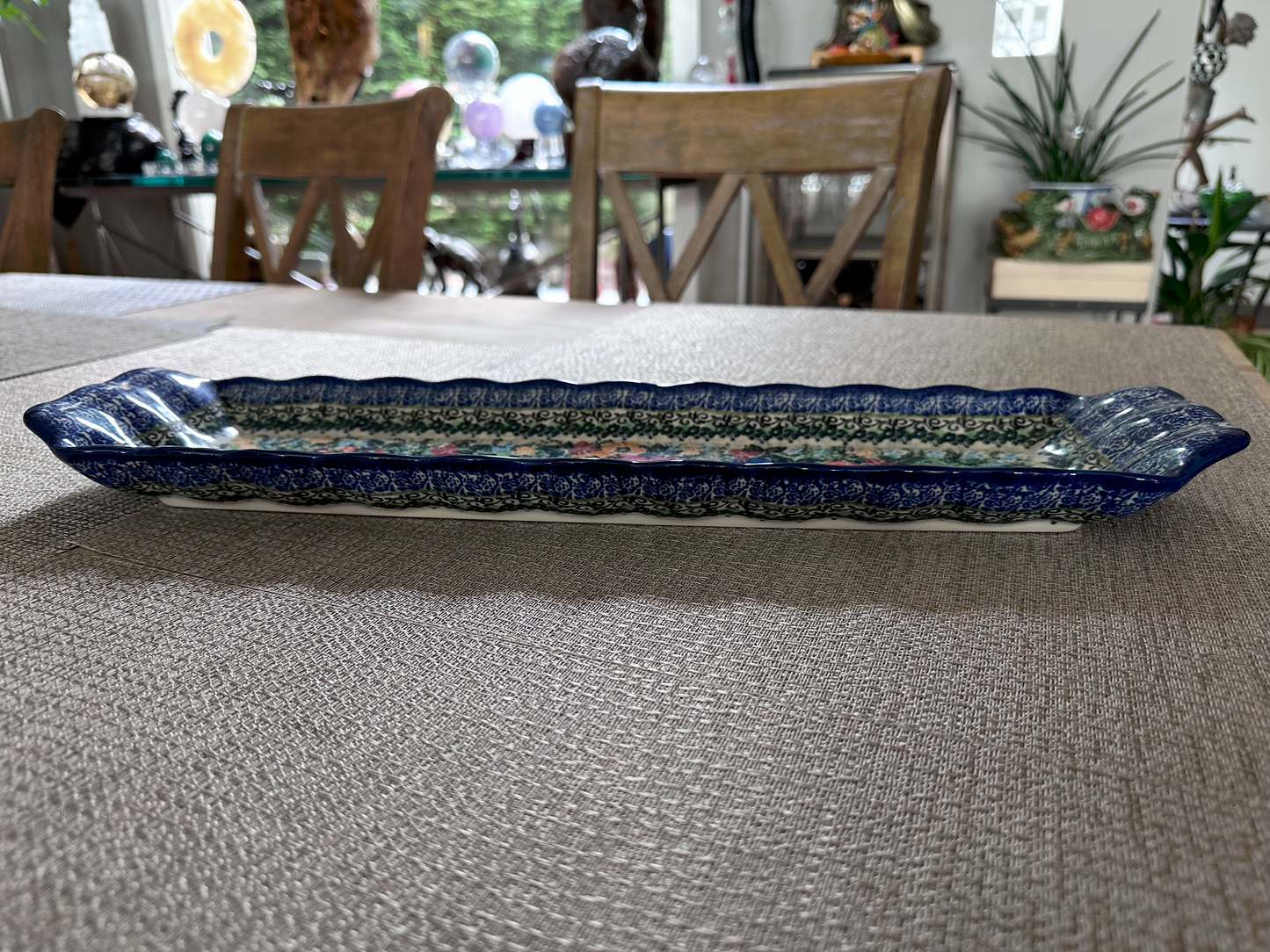 Ceramika Artystyczna – Bolesławiec Hand Made Polish Pottery - 20"(L) Serving Tray – Artist Signed M. Starzyk – Unikat #3747