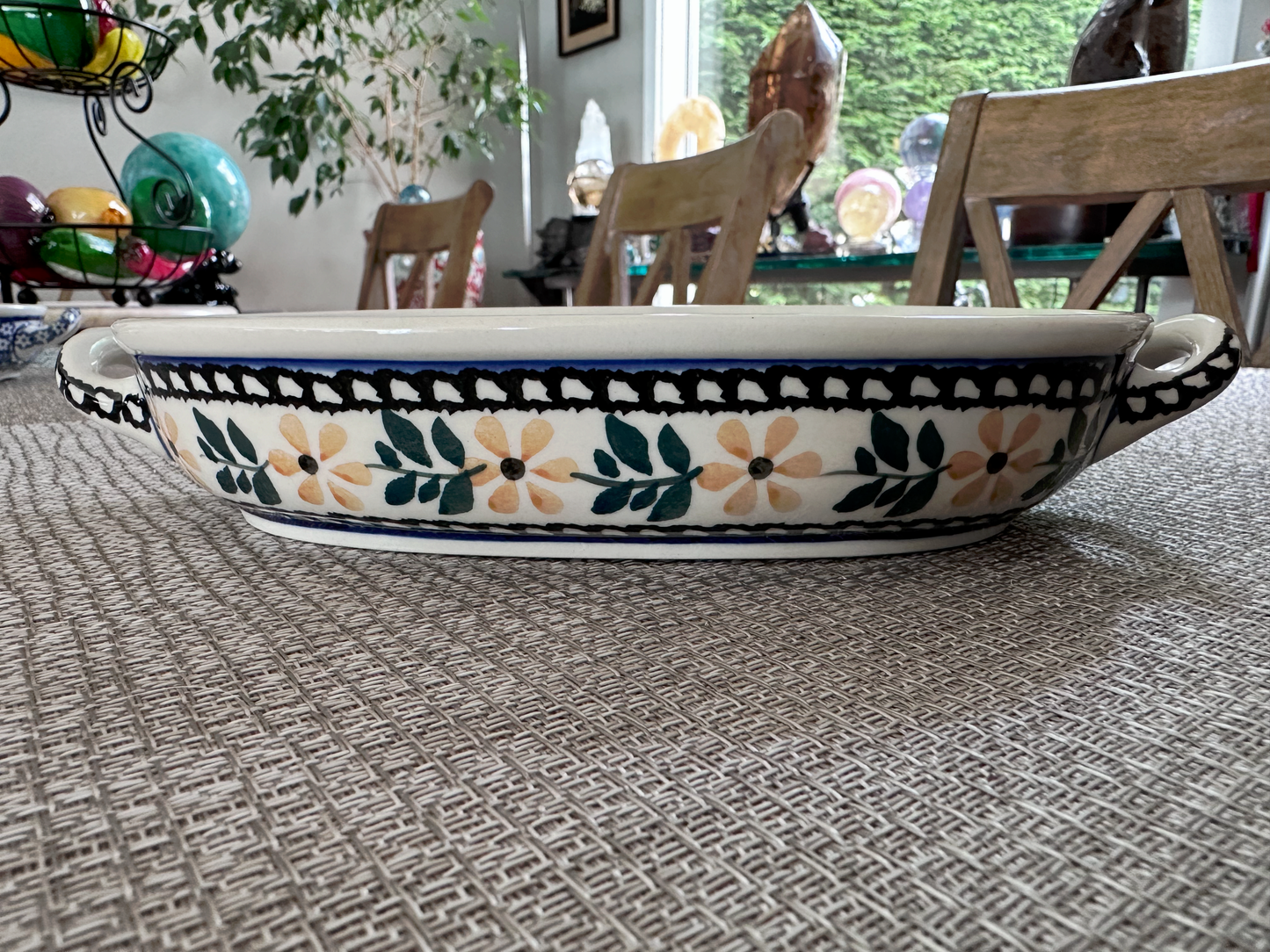 Ceramika Artystyczna – Bolesławiec Hand Made Polish Pottery - Oval Casserole / Au Gratin Baker with Handles – 8 Oz Capacity