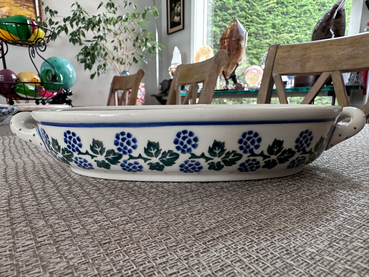 Ceramika Artystyczna – Bolesławiec Hand Made Polish Pottery - Oval Casserole / Au Gratin Baker with Handles – 8 Oz Capacity