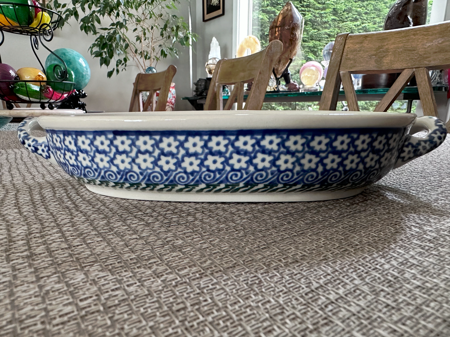 Ceramika Artystyczna – Bolesławiec Hand Made Polish Pottery - Oval Casserole / Au Gratin Baker with Handles – 8 Oz Capacity