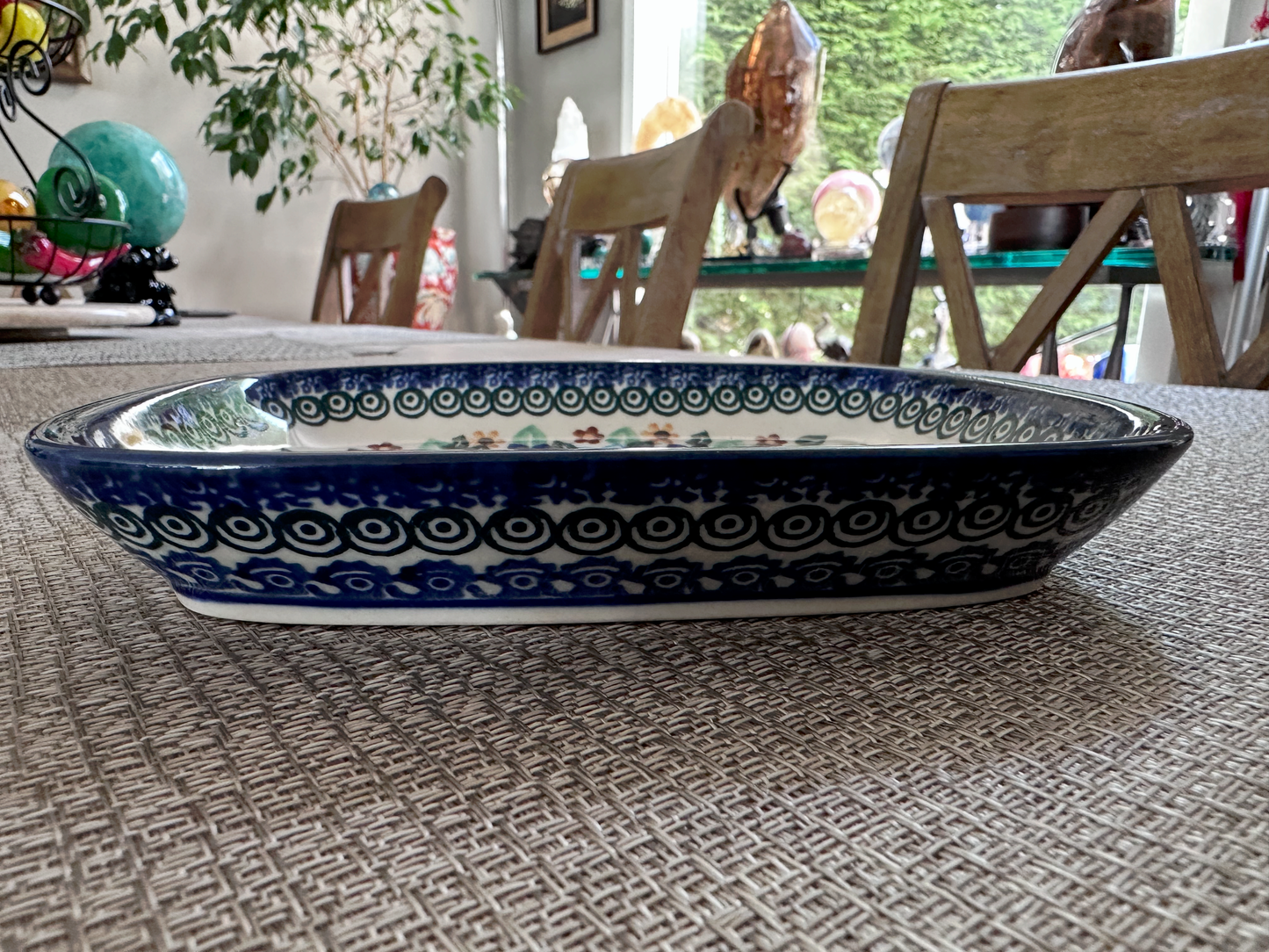 Ceramika Artystyczna – Bolesławiec Hand Made Polish Pottery - Rectangular Snack Tray – Artist Signed I. Maczka – Unikat #1121