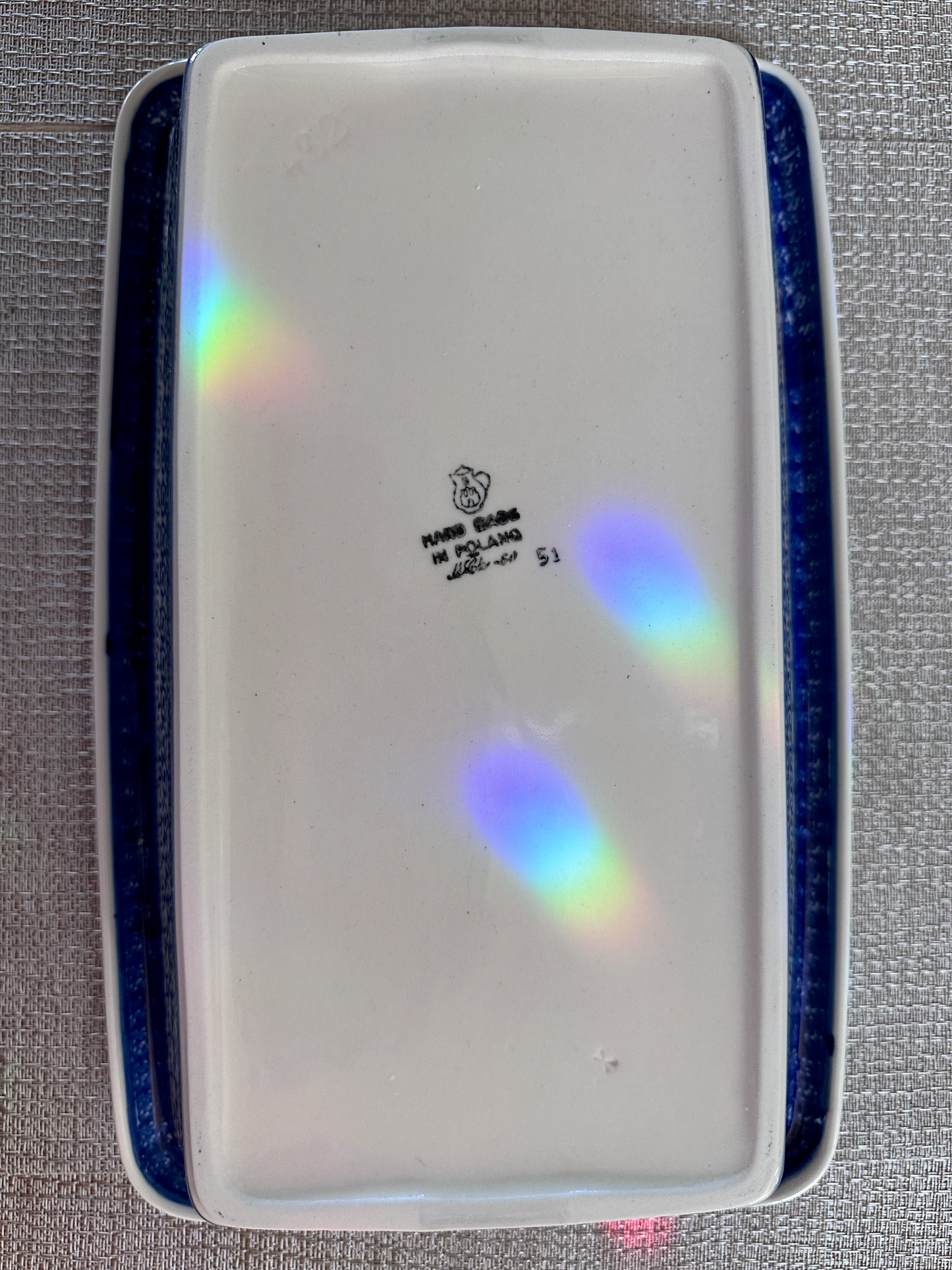 Ceramika Artystyczna – Bolesławiec Hand Made Polish Pottery - Rectangular Rolled Edge Serving / Baking Dish – 6 Cup Capacity